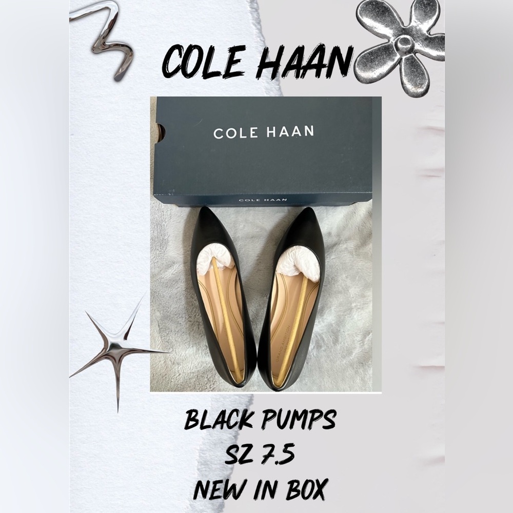 Cole Haan Black Pointed Toe Heels